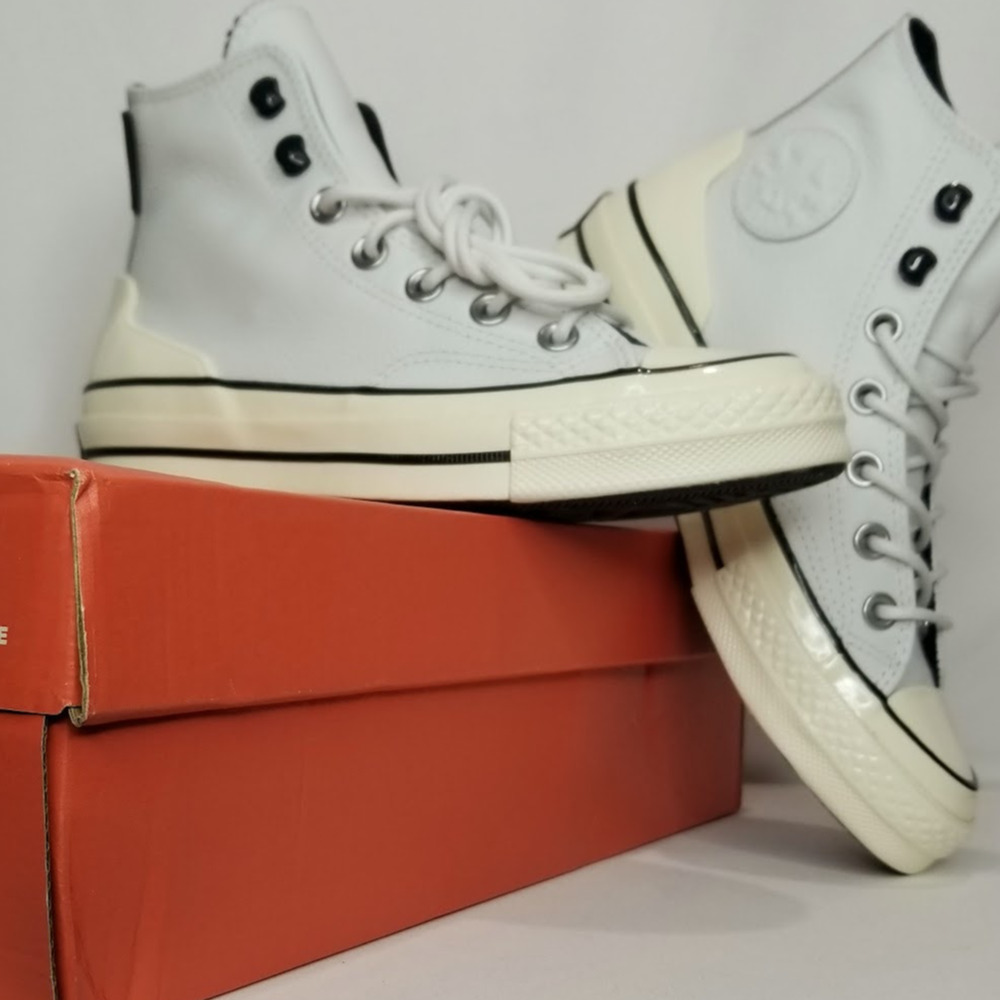 Converse Unisex CTAS Chuck 70 Leather Hi  Women's Size 5 Moonbath  #05369C NWT